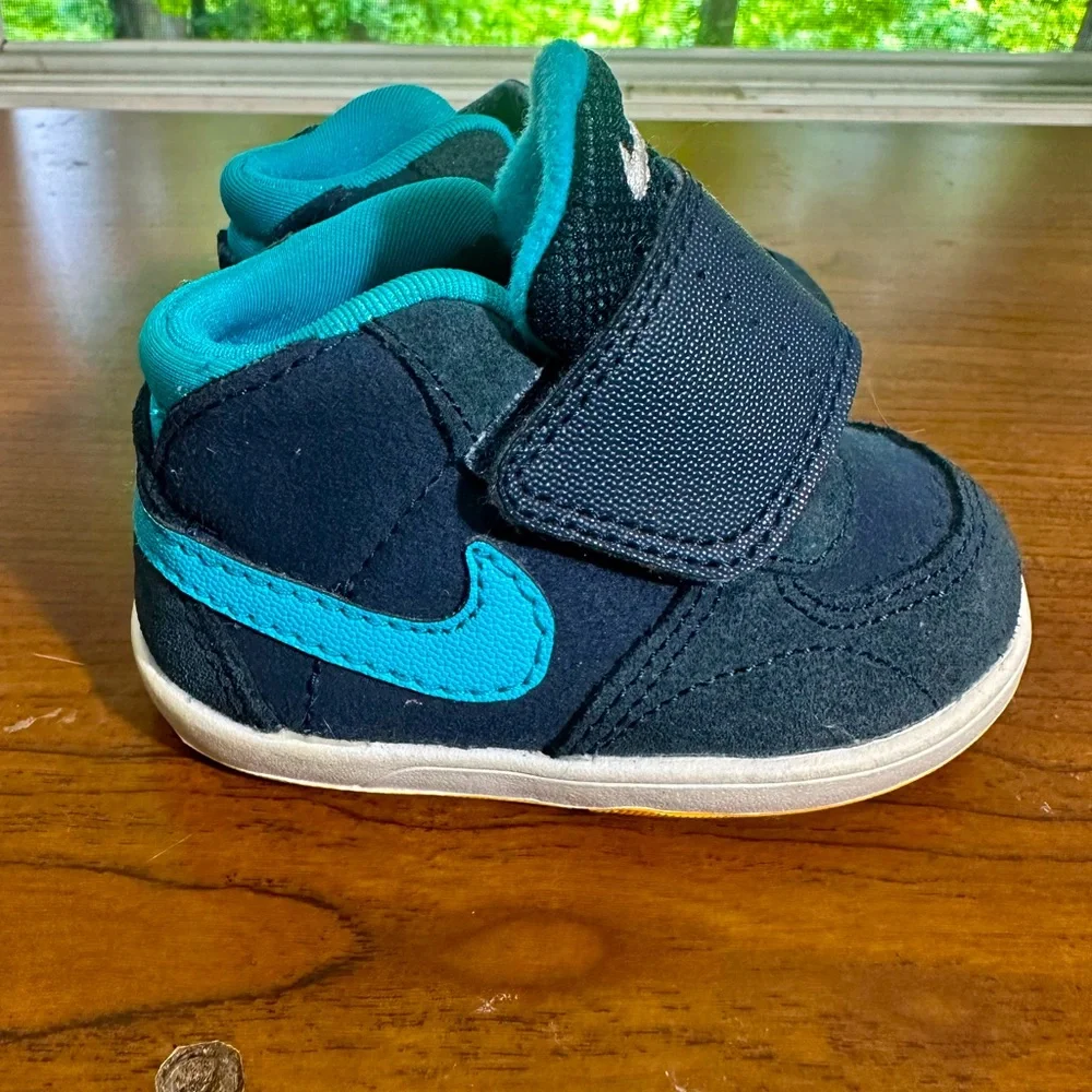 Nike SB Maverick Mid 3 SMS Blue 2014 525126-404 Toddler Size 2 Laceless - Picture 3 of 6